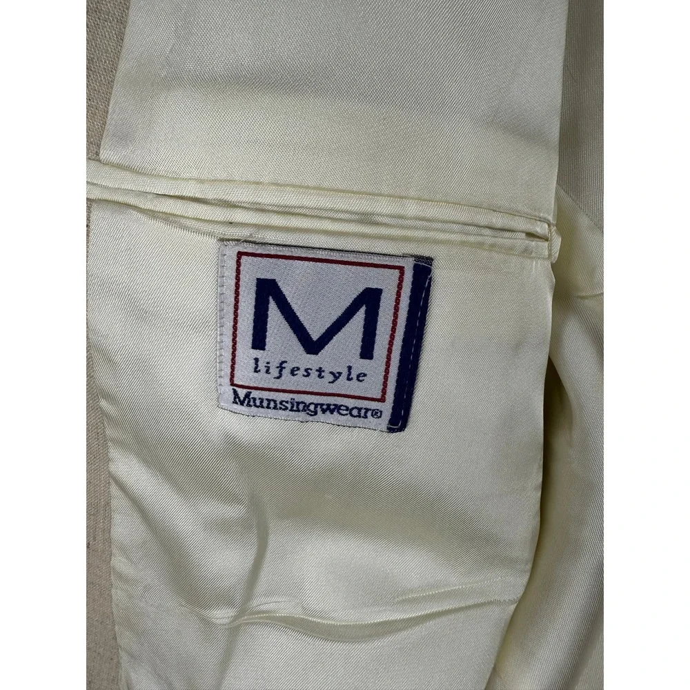 Munsingwear Lifestyle Blazer Sport Coat‎ Two Button Beige Mens Size 44L